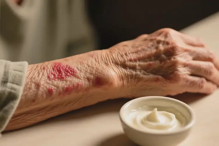 老年人手臂上出濕疹可以治好嗎(圖1)