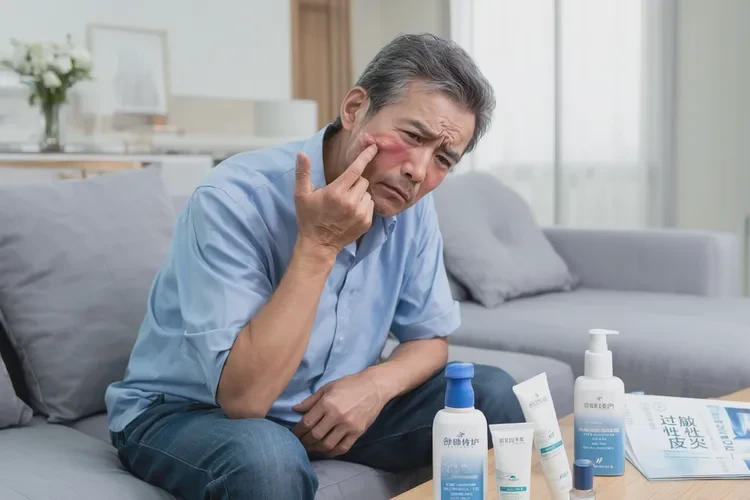 男人臉上有濕疹能靠自己自愈嗎(圖1)