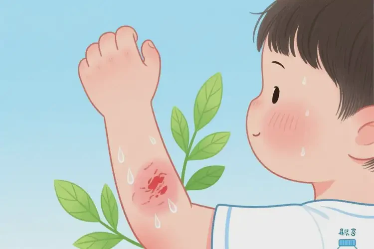 少兒手臂上出現(xiàn)濕疹可以治好嗎(圖2)