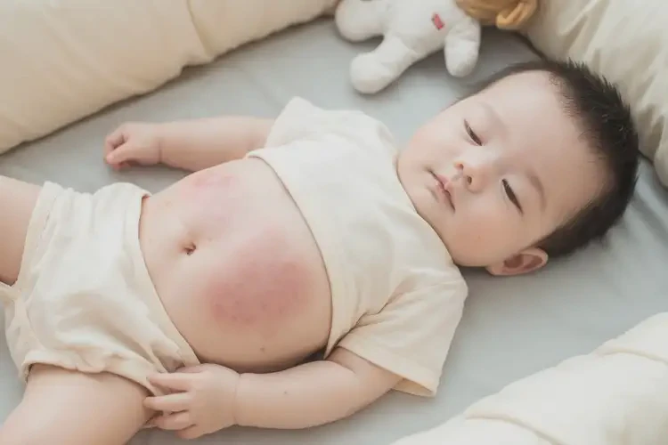 寶寶肚子出現(xiàn)濕疹可以治好嗎(圖2)