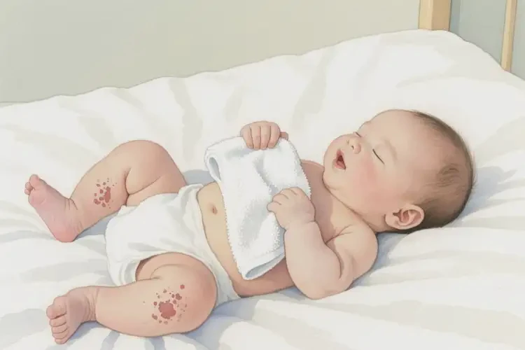 寶寶小腿上容易長濕疹可以治好嗎(圖1)