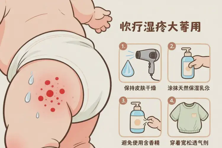 寶寶屁股偶爾長(zhǎng)濕疹可以治好嗎(圖2)