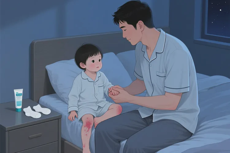 小孩小腿起濕疹可以治愈嗎(圖1)