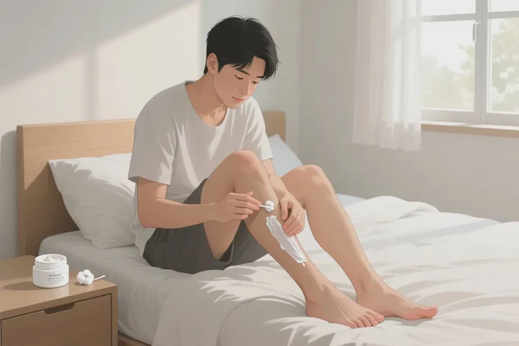 男人小腿上偶爾起濕疹能靠自己自愈嗎(圖2)