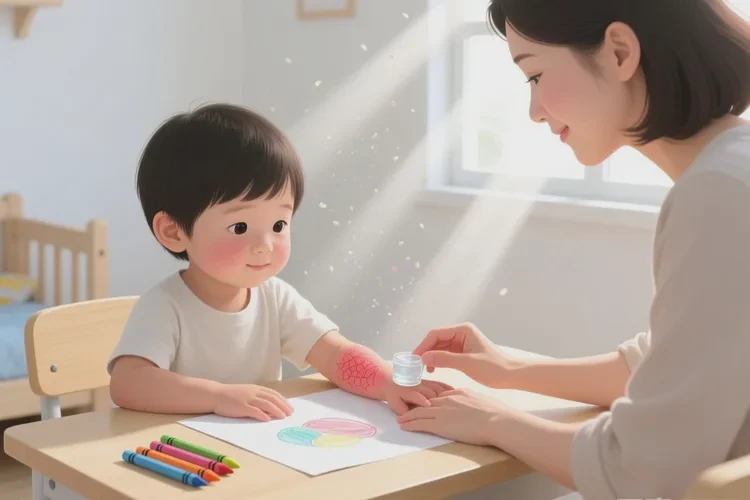 兒童手上出現(xiàn)濕疹可以治愈嗎(圖1)