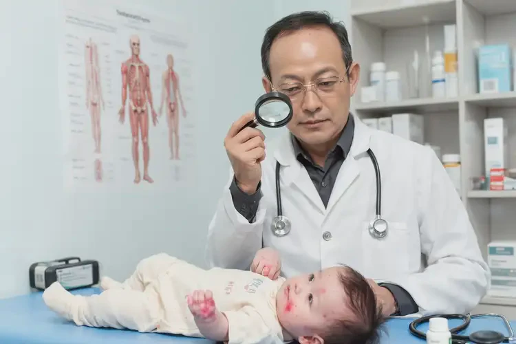 寶寶屁股上長濕疹不管它會(huì)自己好嗎(圖1)