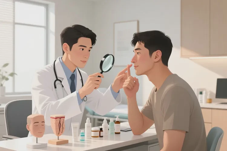 男人面部有濕疹能靠自己自愈嗎(圖3)