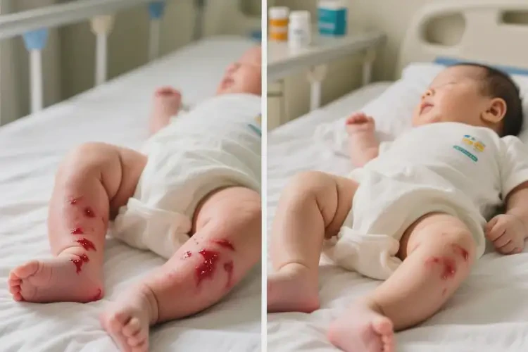 嬰兒小腿上有濕疹可以治好嗎(圖1)