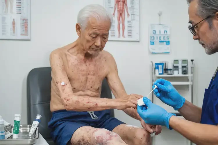 老人小腿出現(xiàn)濕疹可以治好嗎(圖3)