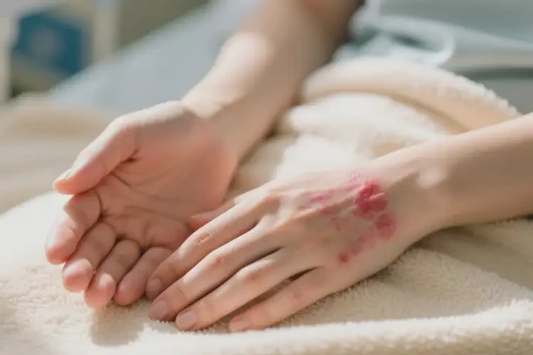 女生手上長(zhǎng)濕疹可以治好嗎(圖4)