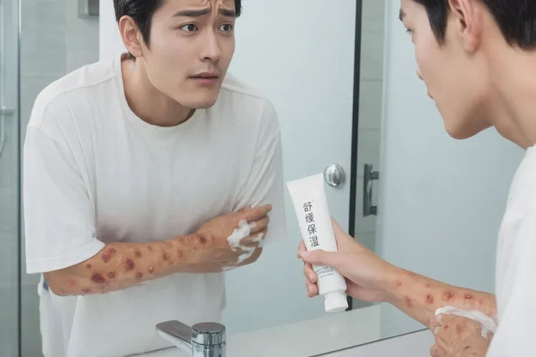 男人手臂上長濕疹能靠自己自愈嗎(圖2)