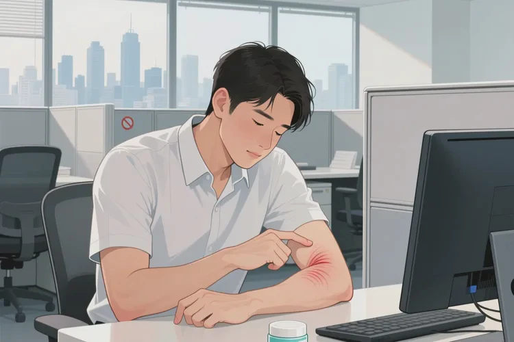 男人手臂上起濕疹能靠自己自愈嗎(圖2)