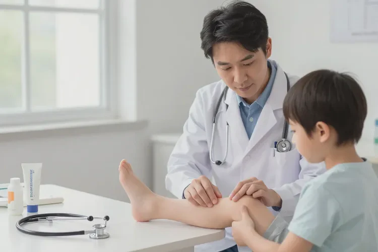 兒童小腿出現(xiàn)濕疹可以治愈嗎(圖2)