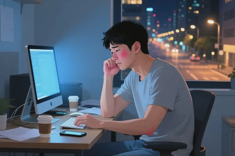 男人面部有濕疹能靠自己自愈嗎(圖1)