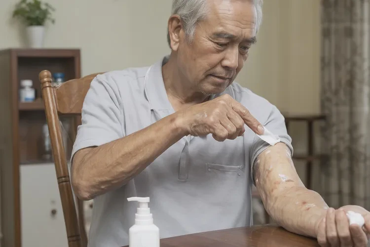 老年人手臂长湿疹能靠自己自愈吗(图1)