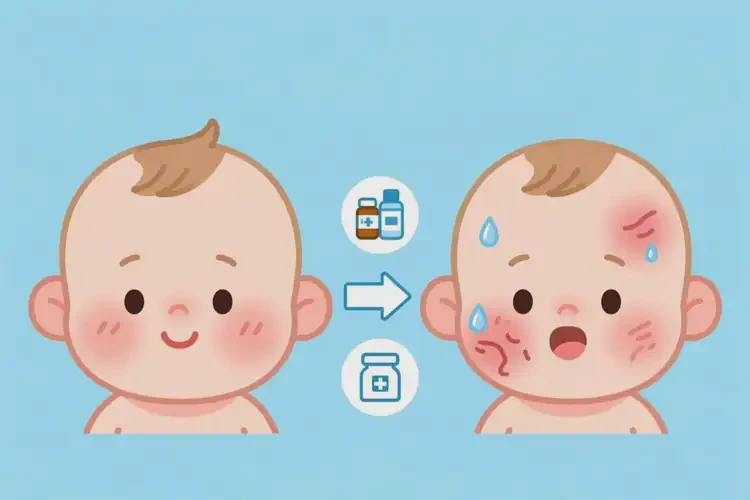 嬰幼兒面部出濕疹可以治好嗎(圖4)