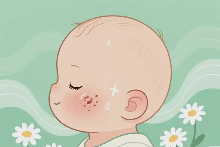 寶寶面部容易長濕疹可以治好嗎(圖2)