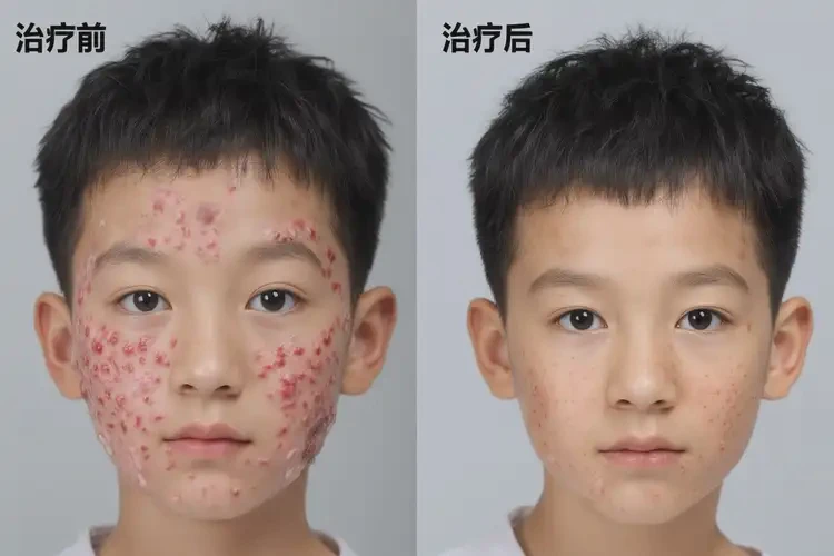 孩子面部有濕疹可以治好嗎(圖4)