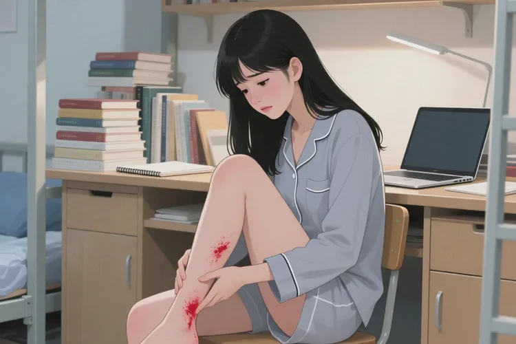 大學(xué)生小腿長(zhǎng)濕疹能靠自己自愈嗎(圖1)