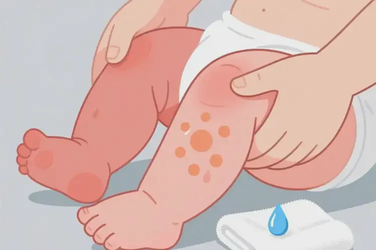 嬰幼兒大腿上容易起濕疹可以治好嗎(圖1)