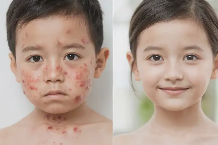 小孩脖子容易長濕疹可以治好嗎(圖1)