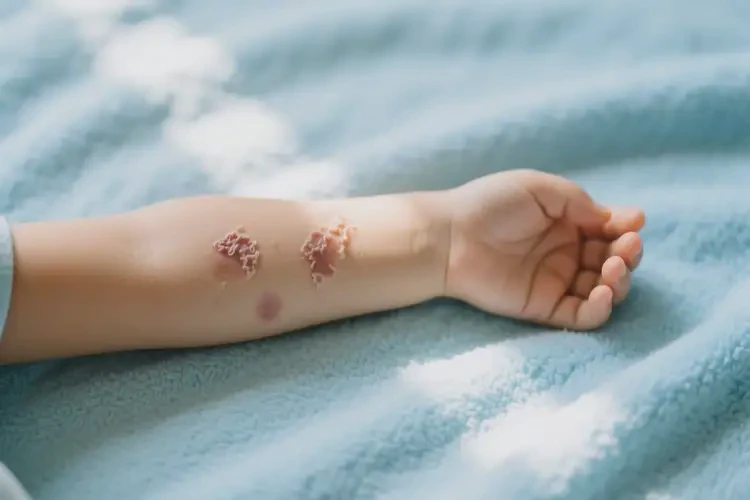 少兒手臂上偶爾起濕疹可以治好嗎(圖2)