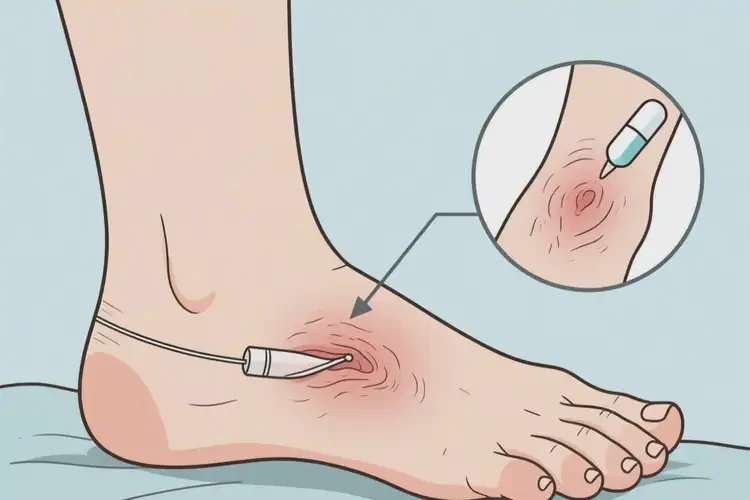 女性腳上偶爾長濕疹可以治好嗎(圖1)