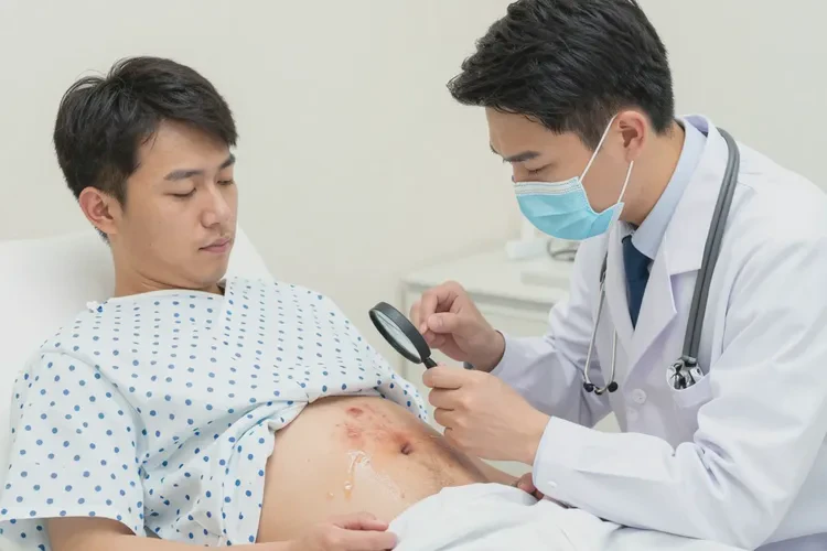 青年人肚子上偶爾起濕疹能靠自己自愈嗎(圖4)