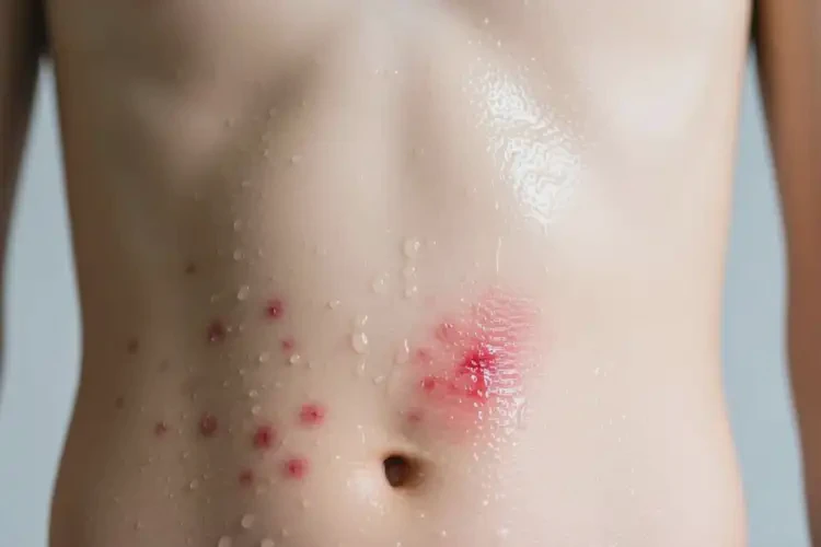 青少年肚子上有濕疹可以治好嗎(圖1)