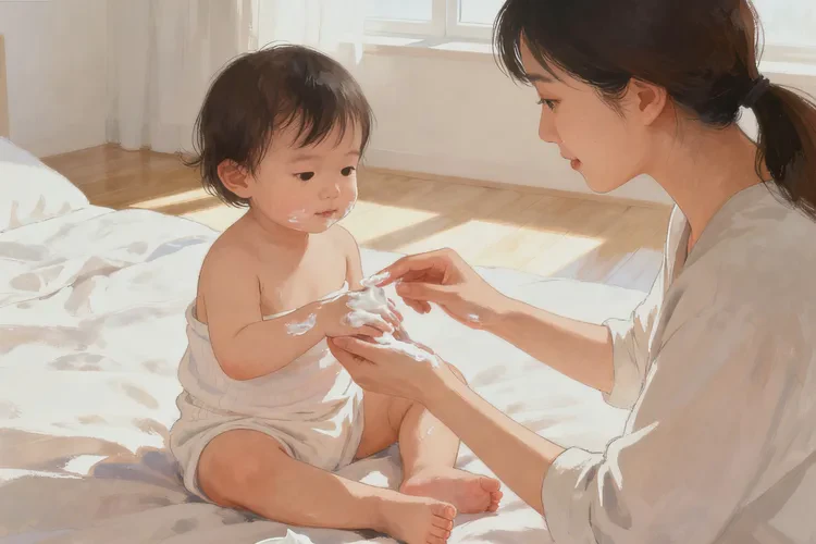 孩子肚子上出濕疹可以治愈嗎(圖1)