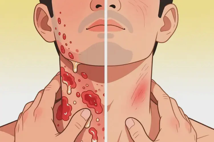 男人脖子上容易起濕疹可不可以根治(圖1)