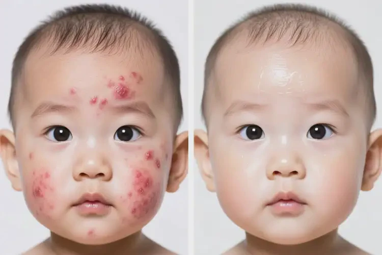 嬰幼兒面部長濕疹可以治好嗎(圖3)