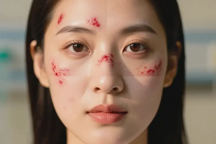 女人面部出濕疹可不可以根治(圖1)