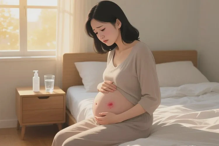 哺乳期媽媽肚子上偶爾長(zhǎng)濕疹能靠自己自愈嗎(圖1)