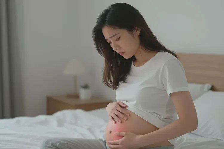 哺乳期媽媽肚子偶爾起濕疹能靠自己自愈嗎(圖1)