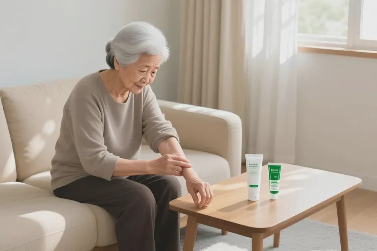 老人手臂上偶爾起濕疹可以治愈嗎(圖1)