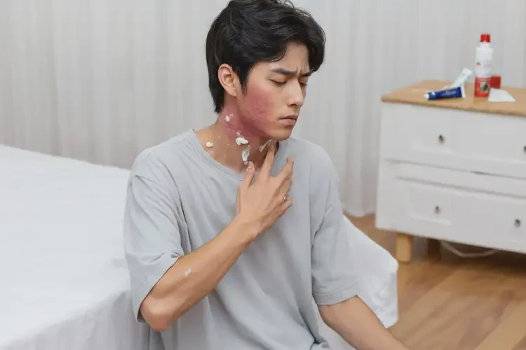 男生脖子有濕疹可以治好嗎(圖2)