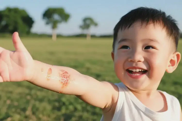 小孩手臂上出現(xiàn)濕疹可以治好嗎(圖1)