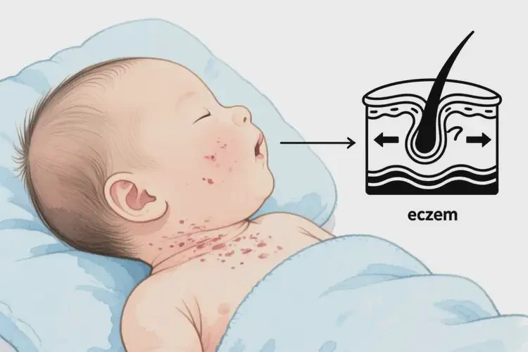 嬰兒脖子上容易長濕疹可以治好嗎(圖3)