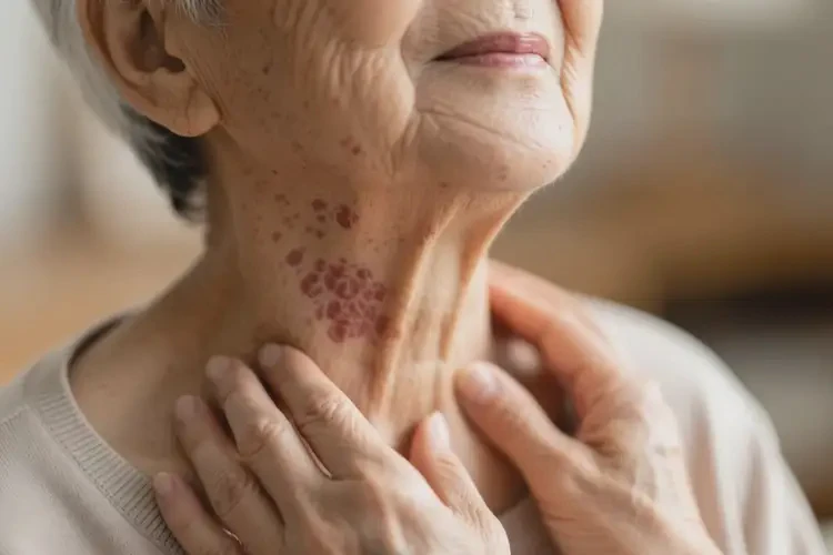 老人脖子出現(xiàn)濕疹可以治好嗎(圖2)