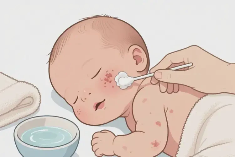 新生兒臉上偶爾起濕疹可以治好嗎(圖4)