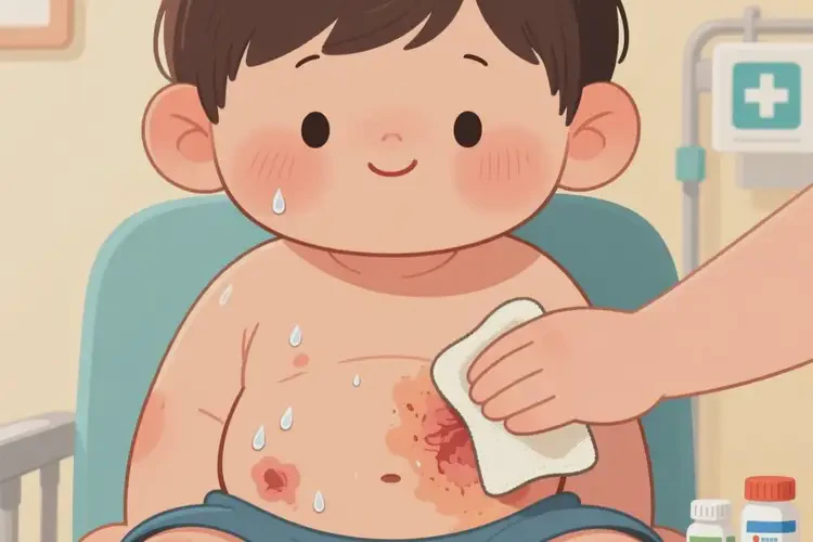 小孩肚子上經(jīng)常起濕疹可以治好嗎(圖2)
