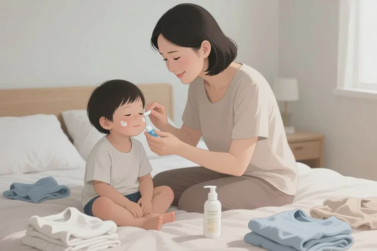 孩子肚子上長(zhǎng)濕疹可以治愈嗎(圖1)