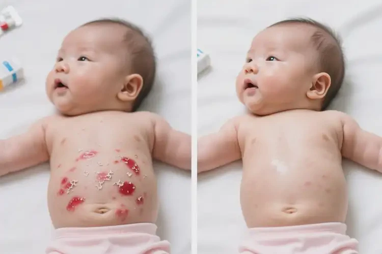 小兒肚子上長濕疹可以治好嗎(圖1)