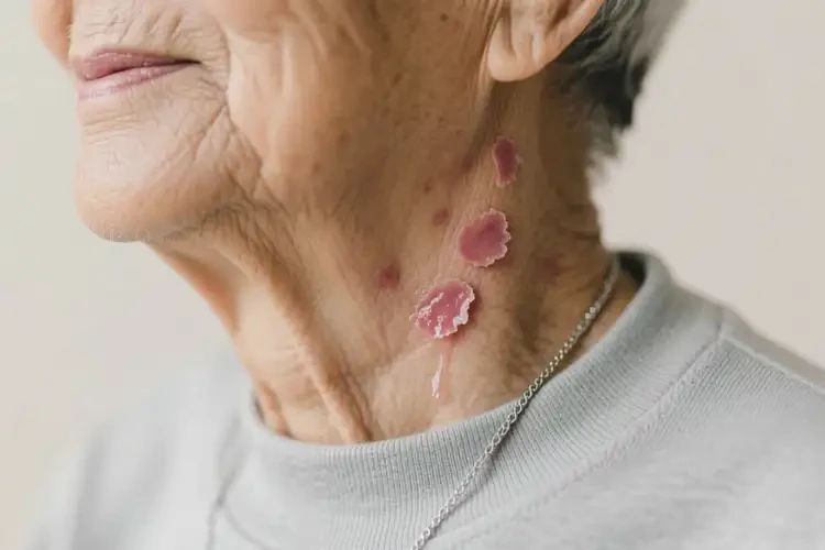 高齡老人脖子上出濕疹可不可以根治(圖1)