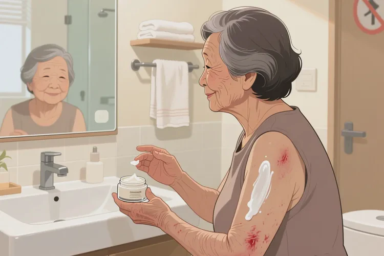 老年人手臂上出濕疹可以治愈嗎(圖1)