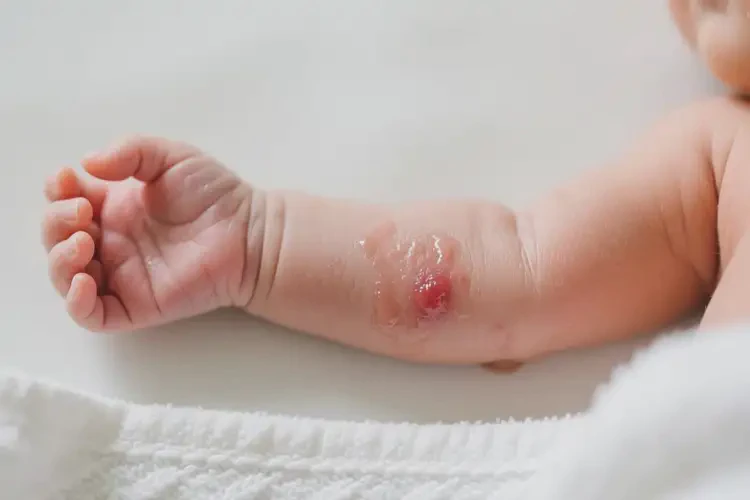 新生兒手臂上出濕疹可不可以根治(圖1)