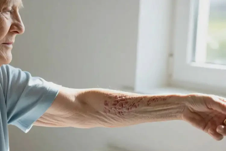 老年人手臂容易起濕疹可以治好嗎(圖1)