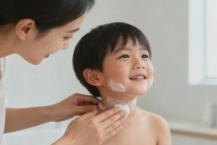 孩子脖子起濕疹能夠徹底治愈嗎(圖2)