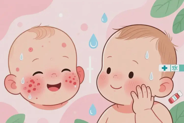 小儿面部容易起湿疹可以治好吗(图3)